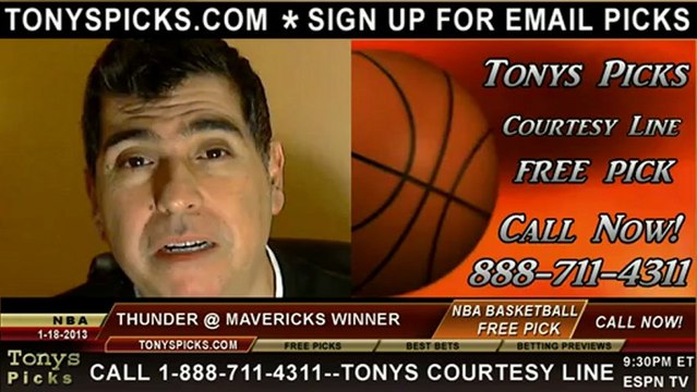 Dallas Mavericks versus Oklahoma City Thunder Pick Prediction NBA Pro Basketball Odds Preview 1-18-2012