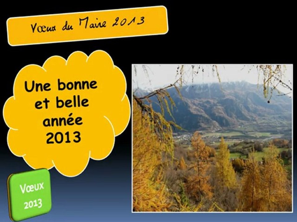 Voeux 2013 de la municipalité de St Jean St Nicolas