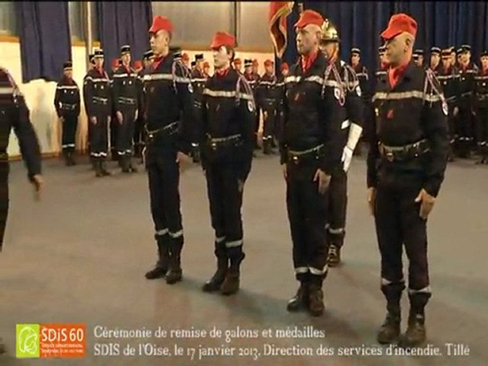 Cérémonie de remise de galons et médailles (SDIS de l'Oise, 17 janvier 2013)