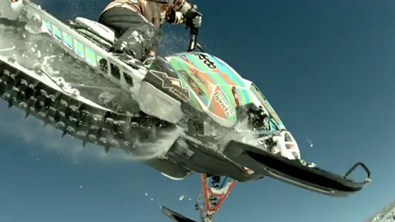 Snowmobile in Super Slow Motion