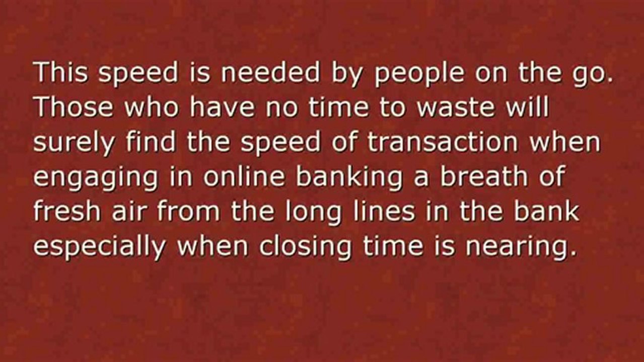 Advantages of Online Banking