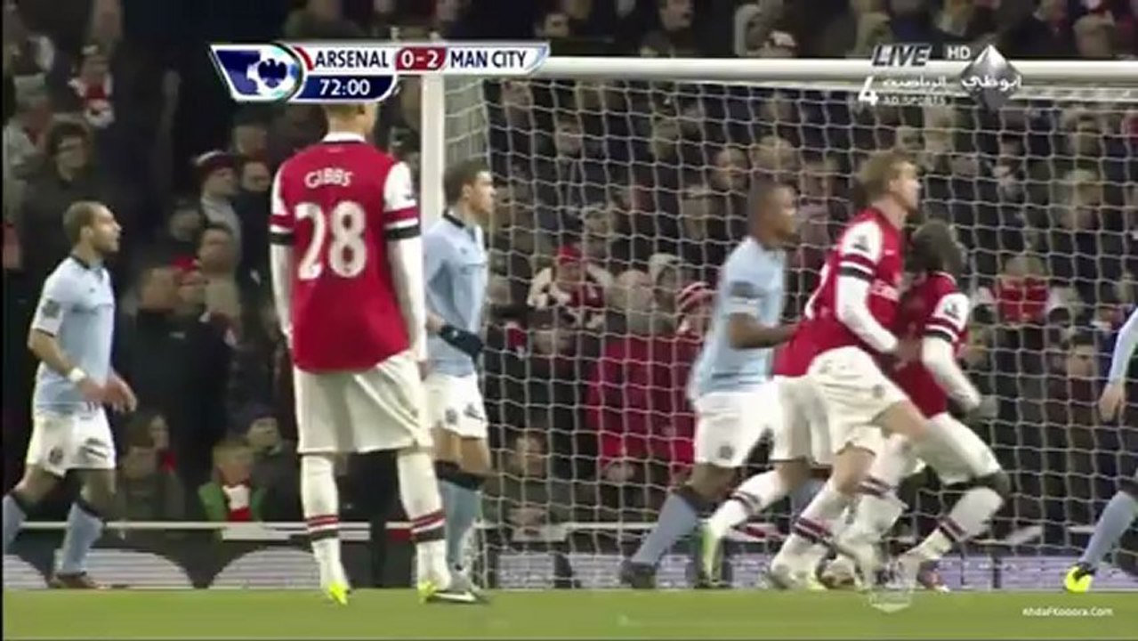 manchester city vs arsenal - 2nd half highlights 720P - 13.1.2013