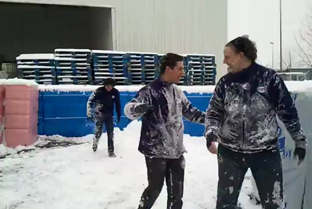 Les joies de la neige au taf