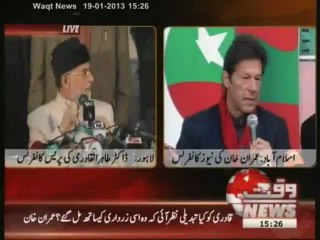 Dr.Tahir Ul Qadri Press Conference 19 January 2013