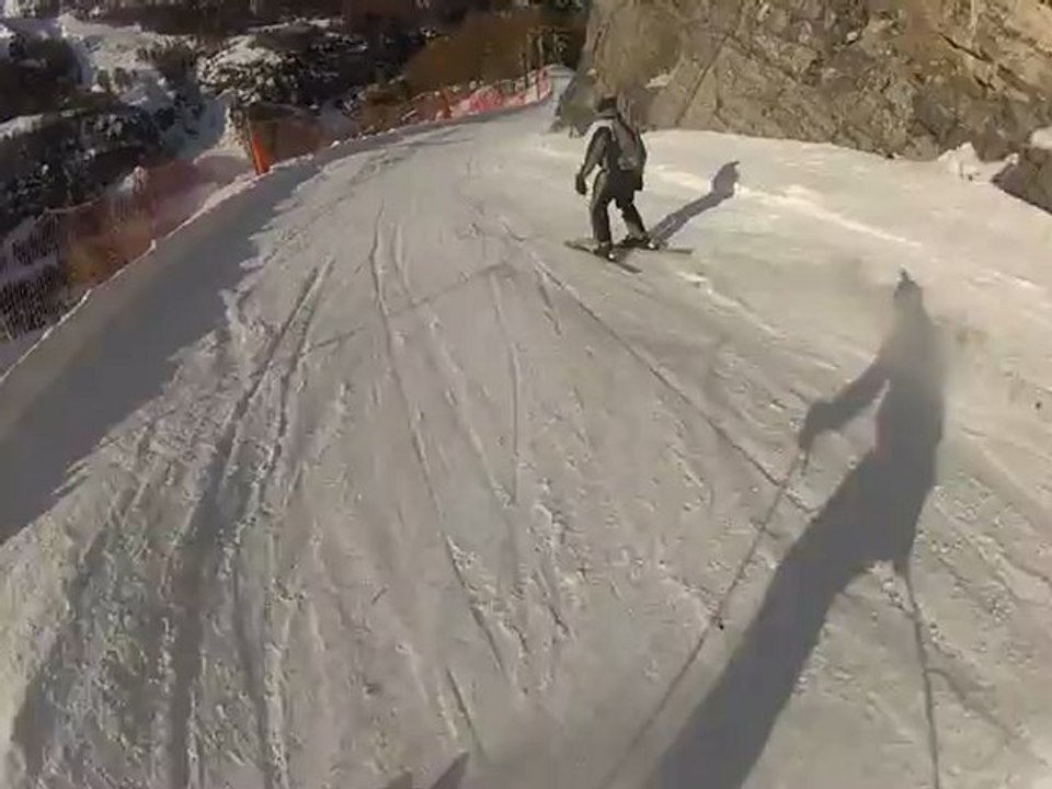 Ski, Les Orres - Suite et fin de la descente Grand'cabane