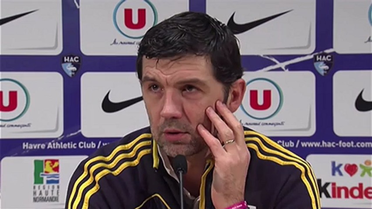 Conférence de presse Havre AC - RC Lens : Erick MOMBAERTS (HAC) - Eric SIKORA (RCL) - saison 2012/2013