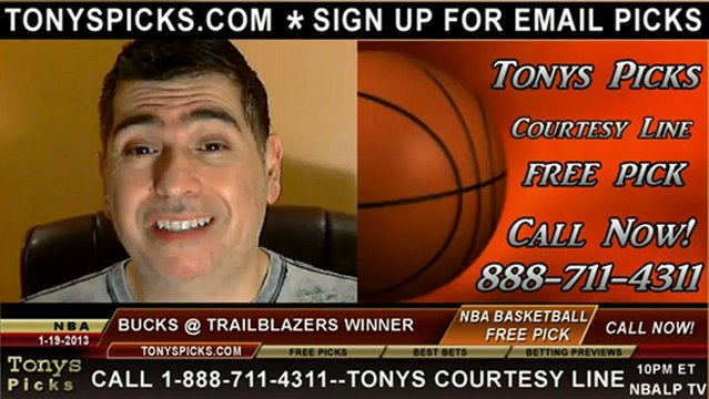 Portland Trailblazers versus Milwaukee Bucks Pick Prediction NBA Pro Basketball Odds Preview 1-19-2012