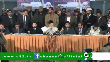 Media Briefing-Shaykh-ul-Islam Dr. Muhammad Tahir-ul-Qadri_Part-01-19 Jan, 2013