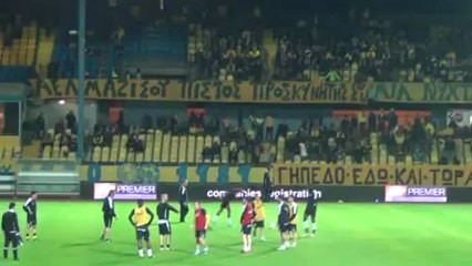 ΑΕΛ-Ολυμπιακός Προθέρμανση 20/01/2013