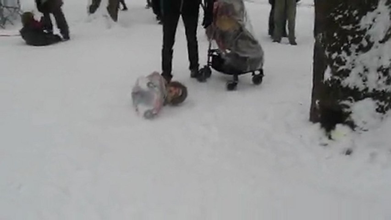 Mini crash en  luge