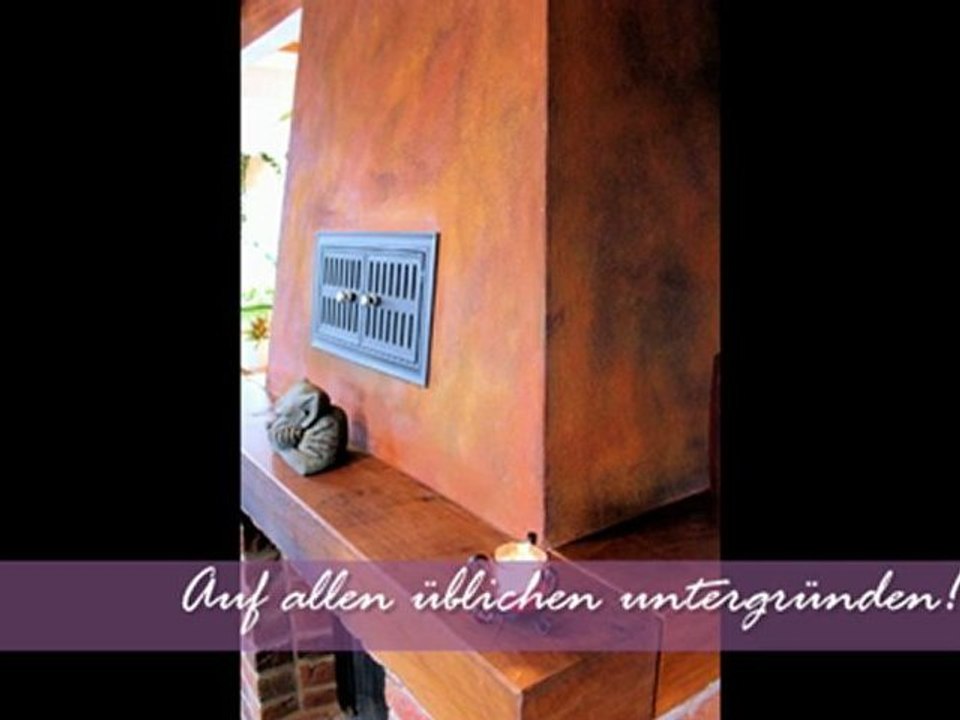 Rost effekt wandgestaltung