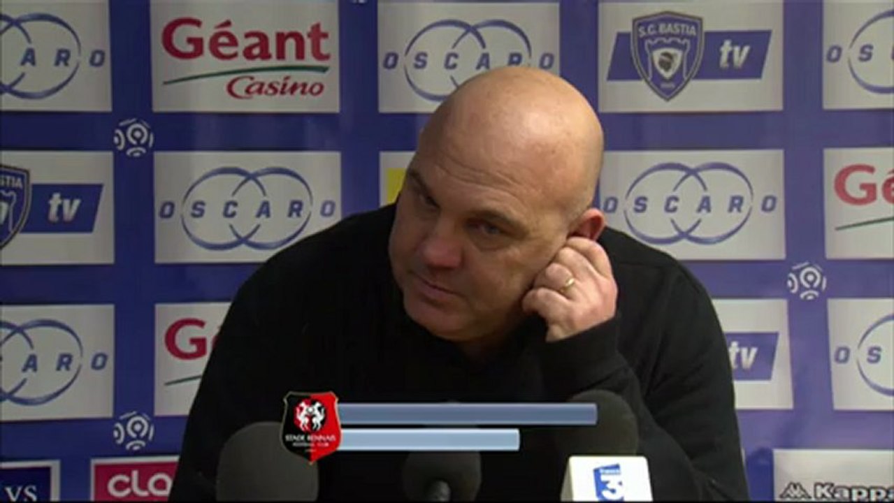 Conférence de presse SC Bastia - Stade Rennais FC : Frédéric HANTZ (SCB) - Frédéric  ANTONETTI (SRFC) - saison 2012/2013