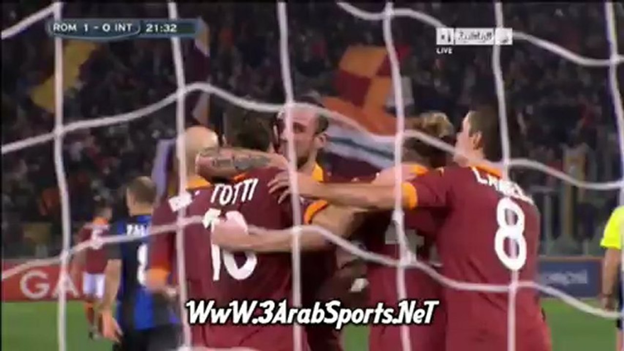 روما 1 - 0 إنتر ميلان & هدف توتى من ركلة جزاء