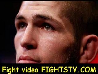 Khabib Nurmagomedov prepares to enter the Octagon before his lightweight fight against Thiago Tavares at the UFC on FX