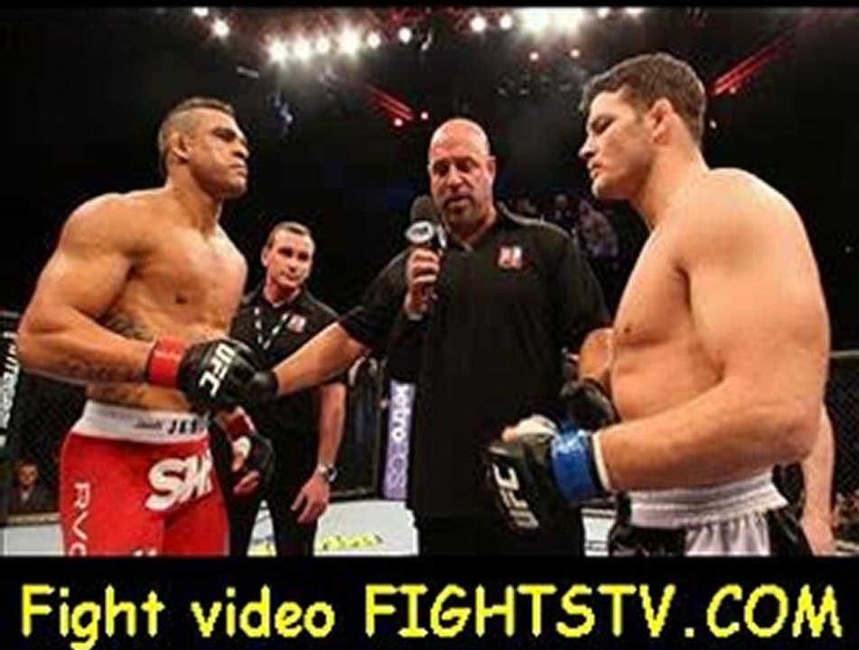 Opponents Vitor Belfort and Michael Bisping face off before in their middleweight fight at the UFC on FX