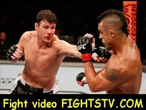 Michael Bisping vs Vitor Belfort in their middleweight fight at the UFC on FX