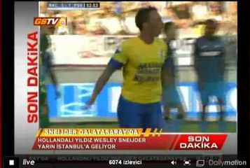 Sneijder Galatasarayda GSTV ilk 18 dakika