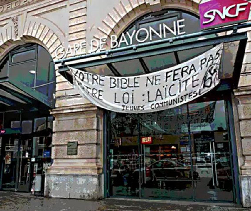 Les Jeunes Communistes 64 accueillent les opposants au mariage pour tous !