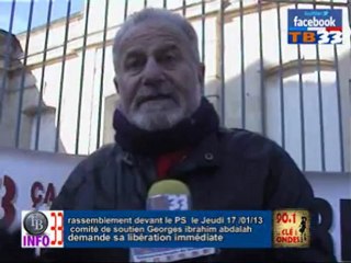 Jeudi 17 Janvier rassemblement devant le PS le commité de soutien demande lirération de George