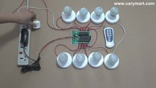 8 Channel RF Receiver & 8-Button Remote Transmitter