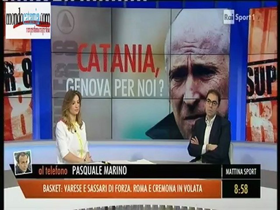 Pasquale Marino a Mattina Sport:"Catania Modello di Programmazione" **21 gennaio 2013**