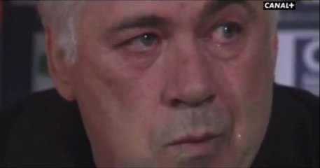 Les larmes d'Ancelotti après la mort de Nick Broad (Bordeaux-PSG)