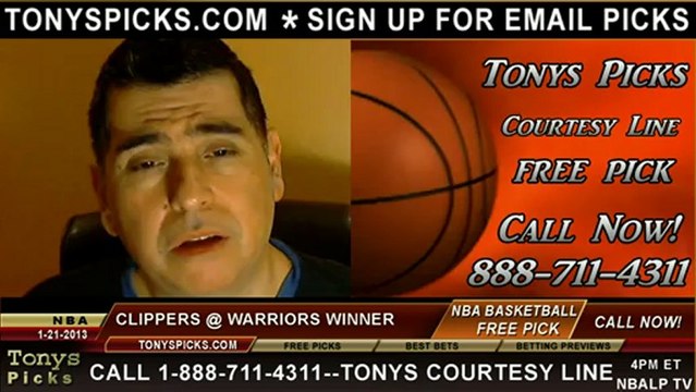 Golden St Warriors versus LA Clippers Pick Prediction NBA Pro Basketball Odds Preview 1-21-2013