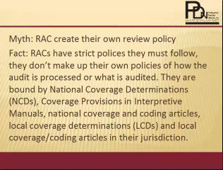 What Would Be The Myths Of The CMS RAC Program?