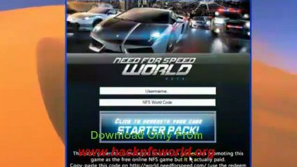 Need for Speed World Boost Hack 2013 Official Download Now!