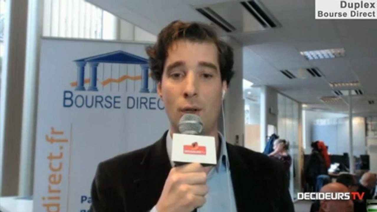 21/01/13 : Les Experts de Bourse Direct dans l'émission "Duplex Bourse" sur Décideurs TV