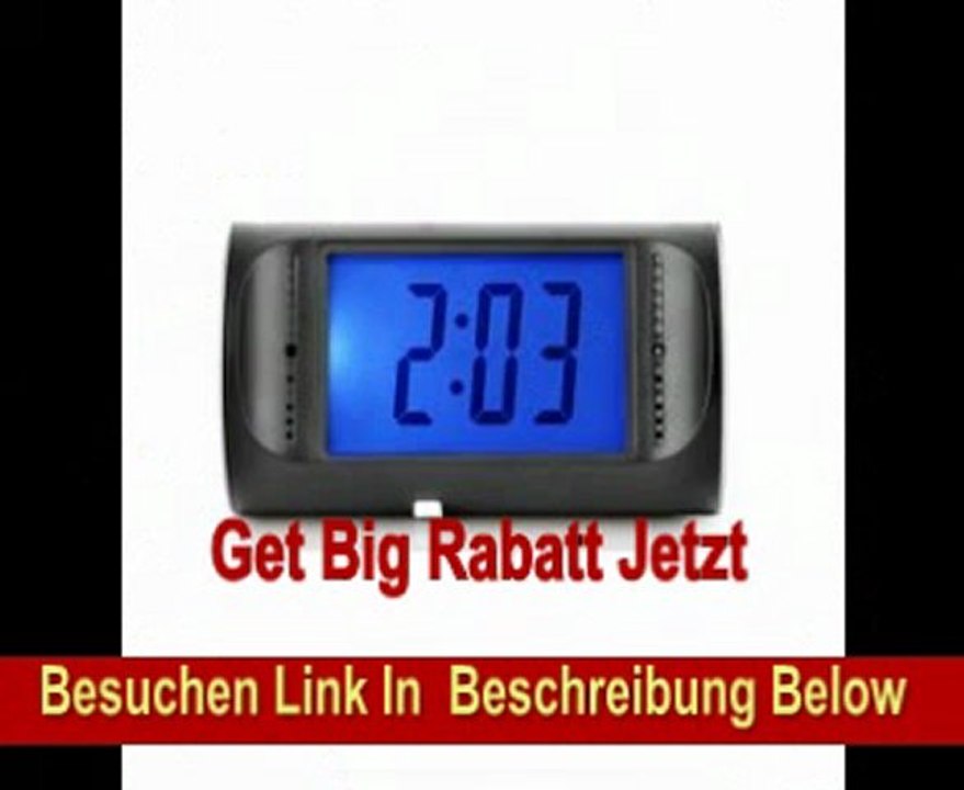 Spycam, Spionkamera im Wecker mit Fernbedienung und Bewegungsmelder, K0657 von Kingdiscount, Tischuhr mit integrierter Kamera, getarnte Kamera in der Uhr, blaue Beleuchtung, Spionagekamera, Camcorder, Minikamera mit Ton, für Windows und Mac inkl. USB-Kabe