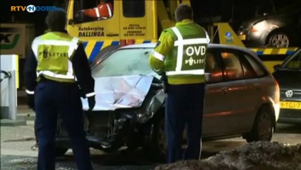 Frontale aanrijding in Ten Post - RTV Noord