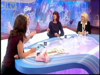 Lisa maxwell wearing Blue petite shirt from Jeetly on ITV Loose women