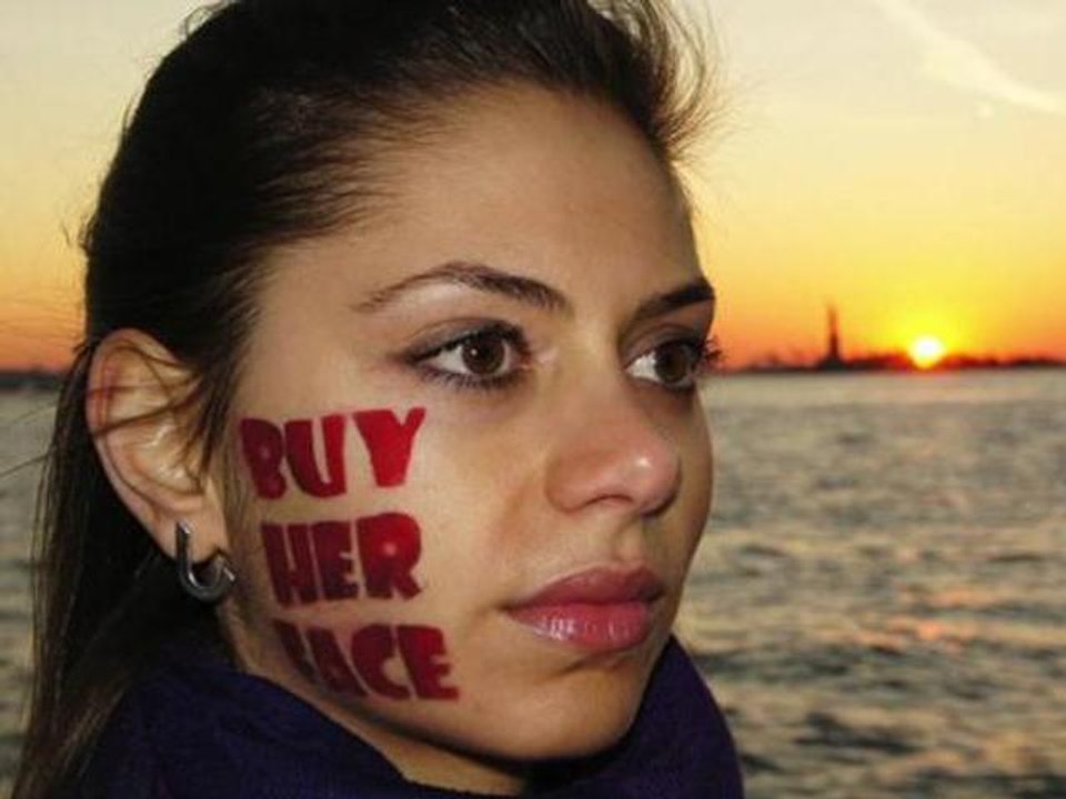 They Sell Their Faces as Advertising Space