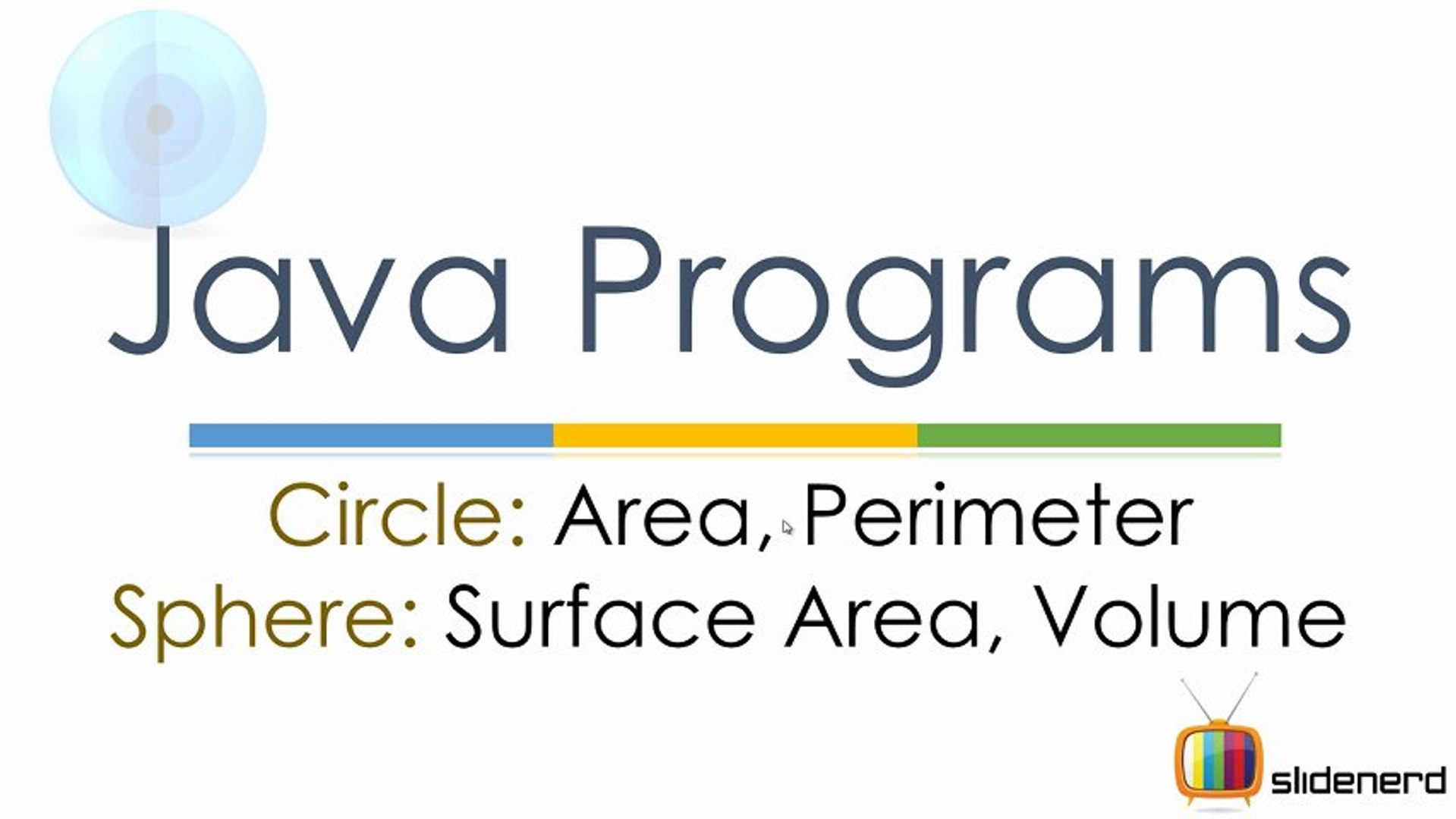 Java Program Circle Area and Perimeter Code [HD 1080p]