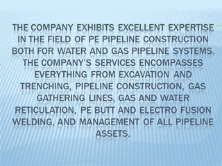 Reay Services Group is Contractor of Choice for Pipeline Infrastructure