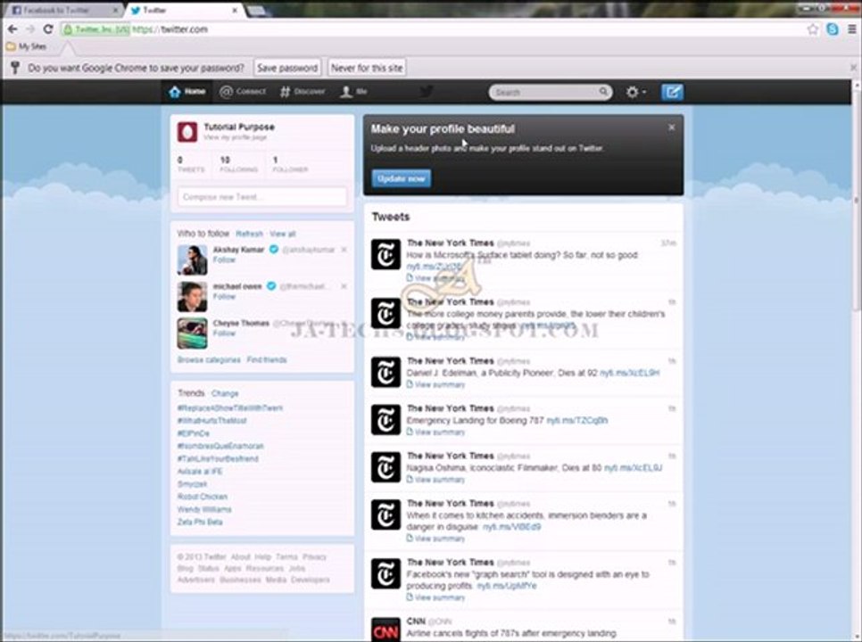 FB to Twitter 2013