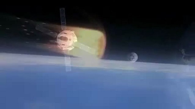 Animação Antes da missão da nave espacial Orion em 2017