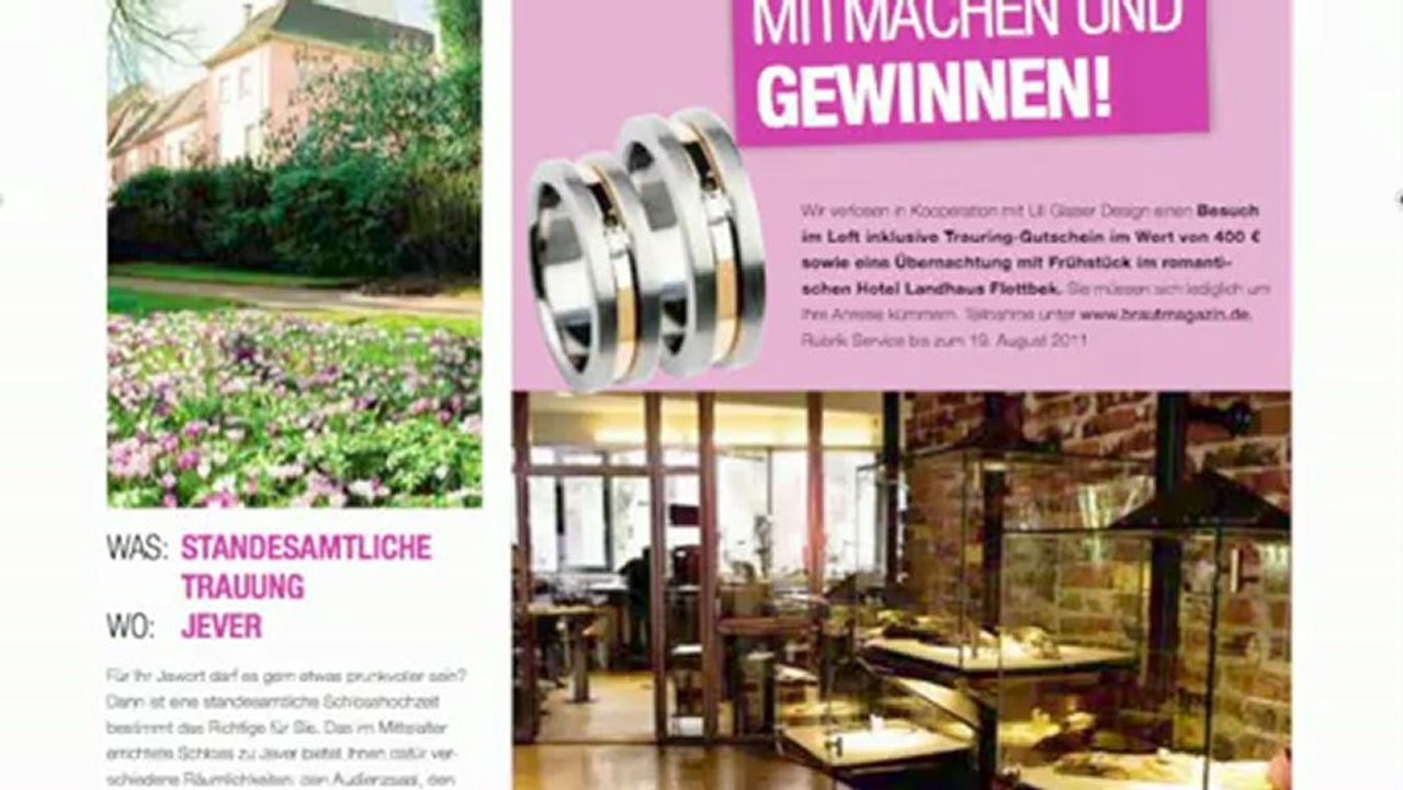 Uli Glaser Design Hamburg präsentiert Trauringe und JTP Luxus Uhren