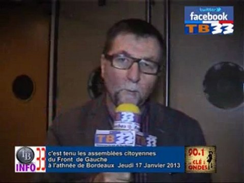 réunion des Assemblées citoyennes l'Athénée le 17.01.13 Bordeaux