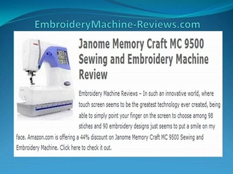 Embroidery Machine Reviews - Top 10 Embroidery Machines