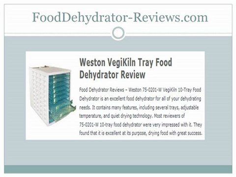 Food Dehydrator Reviews - Top 10 Food Dehydrators