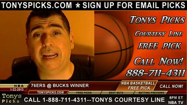 Milwaukee Bucks versus Philadelphia 76ers Pick Prediction NBA Pro Basketball Odds Preview 1-22-2013