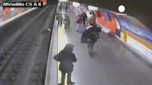 Rescate heroico en el metro de Madrid