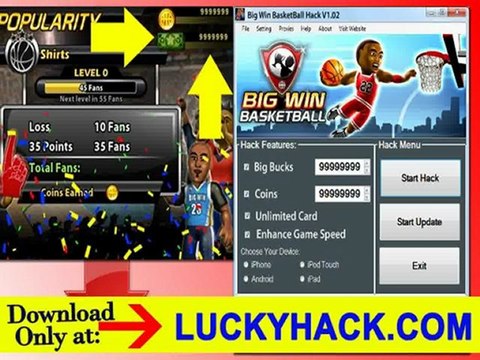 Big Win Basketball Cheat for 99999999 Coins - iPad Elite Big Win Basketball Cheat Coins