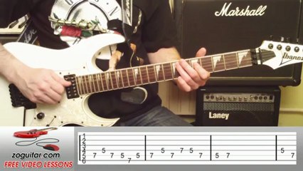 Deep Purple - Black Night (main riff) + TAB