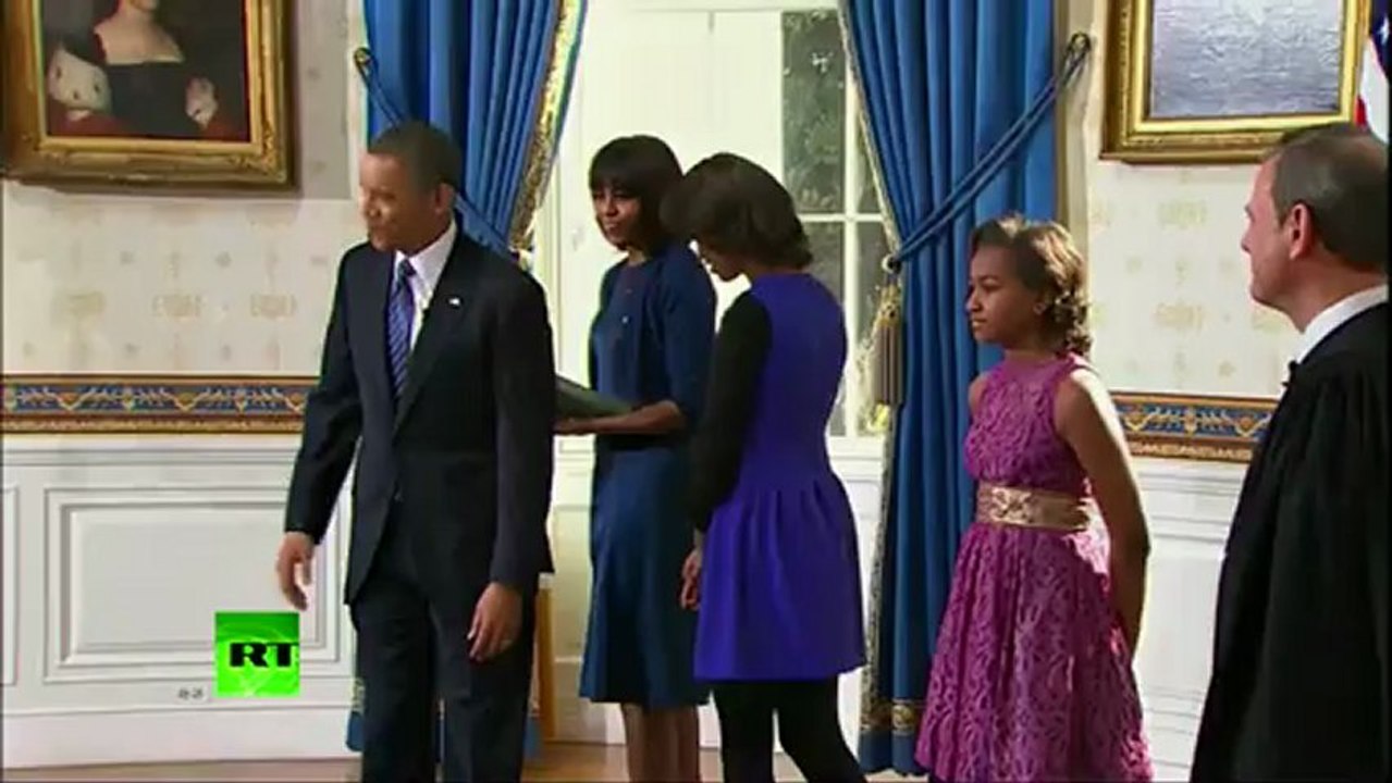 Video: Barack Obama takes oath of office for second term