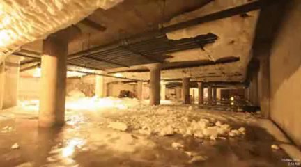 degivrage d'un bâtiment congelé