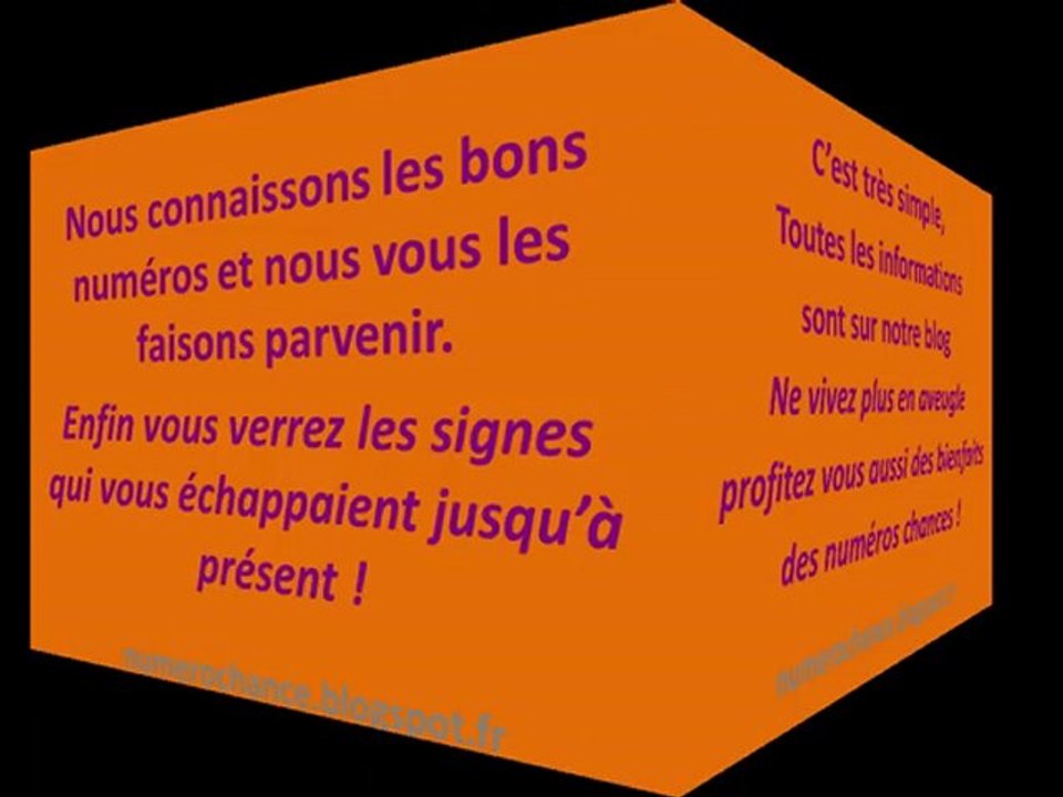 NUMÉRO CHANCE LOTO C'EST BIEN PLUS QUE ÇA ! REGARDEZ ......