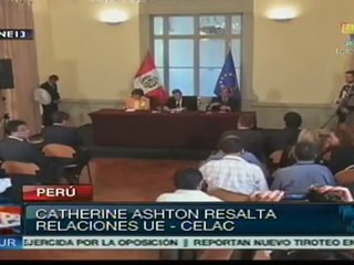 Catherine Ashton se encuentra de visita en Suramérica